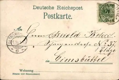 Litho Hamburg Wandsbek Poppenbüttel, Gasthaus Alsterschlucht