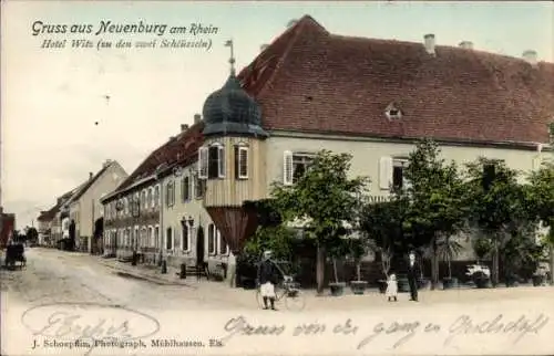 Ak Neuenburg am Rhein Baden, Hotel Witz