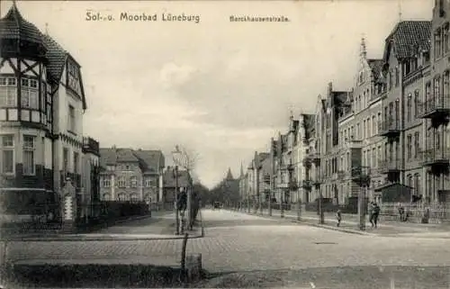 Ak Lüneburg in Niedersachsen, Barckhausenstraße, Straßenpartie