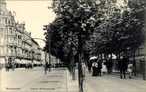 Ak Wiesbaden in Hessen, Untere Wilhelmstraße