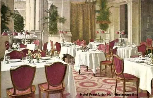 Ak Frankfurt am Main, Grand Hotel Frankfurter Hof, Restaurant Ritz, Innenansicht, Speisesaal