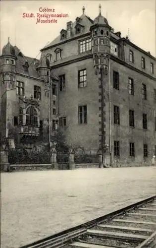 Ak Koblenz am Rhein, Städtisches Realgymnasium