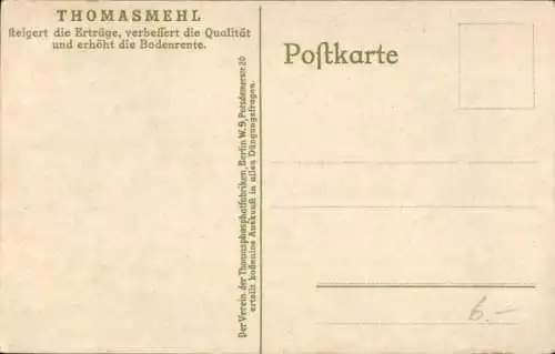 Ak Reklame, Thomasmehl, die Hohenzollern als Förderer der Landwirtschaft, Kaiser Wilhelm II.