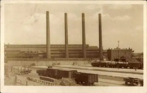 Ak Królewska Huta Chorzów Königshütte Schlesien, Fabrikgelände