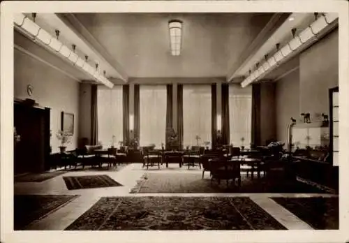 Ak Hamburg Mitte Altstadt, Hospiz Alsterhof, Innenansicht