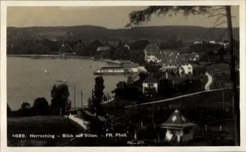 Ak Herrsching am Ammersee, Gesamtansicht, Villen