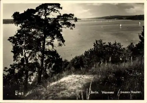 Ak Berlin Zehlendorf Wannsee, Großes Fenster