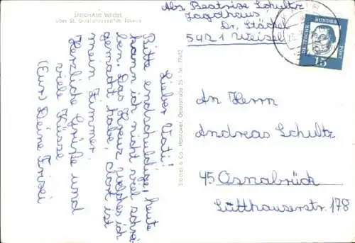 Ak Sankt Goarshausen am Rhein, Jagdhaus Weisel