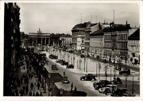 Ak Berlin Mitte, Unter den Linden, Brandenburger Tor