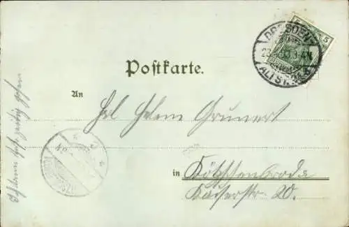 Mondschein Litho Dresden, Hafen, Boote