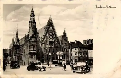 Ak Wrocław Breslau Schlesien, Rathaus