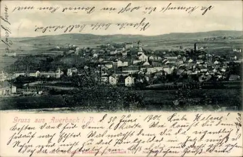 Ak Auerbach im Vogtland, Gesamtansicht