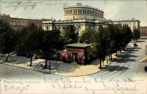 Ak Magdeburg an der Elbe, Stadttheater