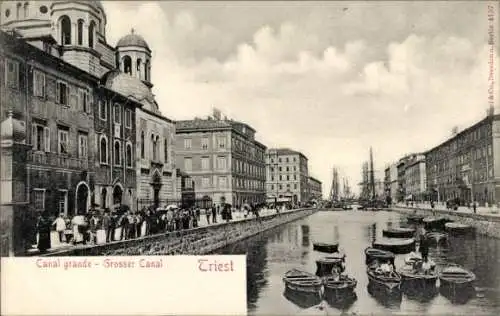 Ak Triest Trieste Friuli Venezia Giulia, Großer Kanal