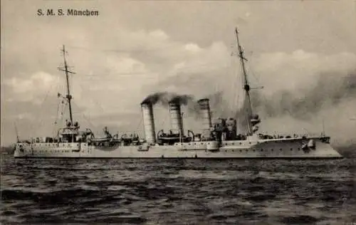 Ak Deutsches Kriegsschiff, S.M.S. München, Kaiserliche Marine
