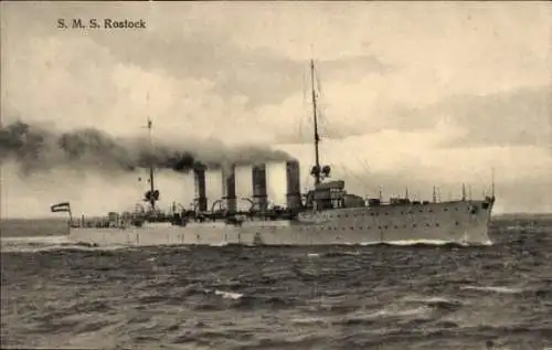 Ak Deutsches Kriegsschiff, S.M.S. Rostock, Kaiserliche Marine
