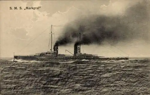 Ak Deutsches Kriegsschiff, S.M.S. Markgraf, Kaiserliche Marine