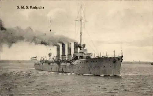 Ak Deutsches Kriegsschiff, S.M.S. Karlsruhe, Kaiserliche Marine