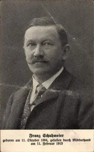 Ak Franz Schuhmeier, Österreichischer Politiker, Arbeiterführer, Portrait