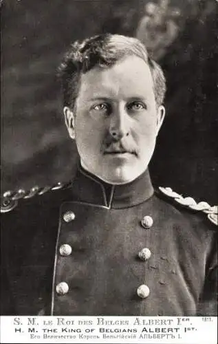 Ak König Albert I. von Belgien, Portrait