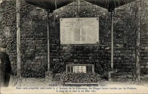 Ak Paris 20., Villa des Otages