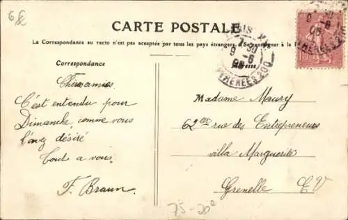 Ak Paris 20., Villa des Otages