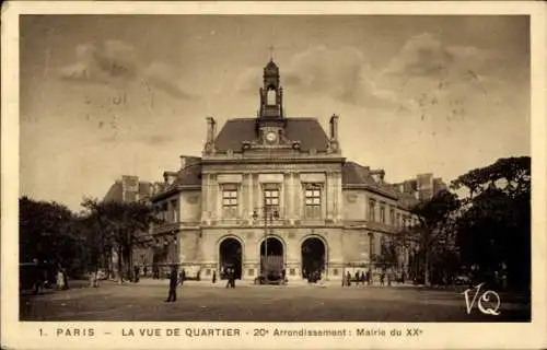 Ak Paris Ménilmontant, Rathaus