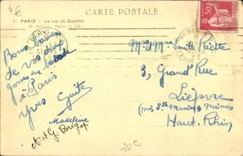 Ak Paris Ménilmontant, Rathaus