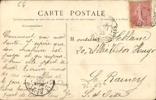 Ak Paris XIX. Buttes Chaumont, Tor, Schneeeffekt