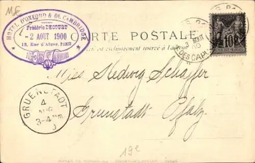 Ak Paris XIX. Buttes Chaumont, Haus der Garde