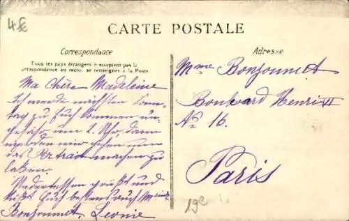 Ak Paris XIX. Buttes Chaumont, Landschaftsstudie