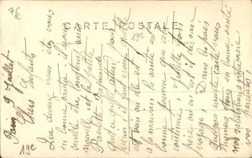 Ak Paris XIX. Buttes Chaumont, Der Fährmann