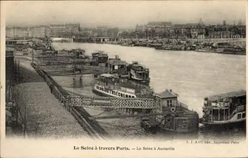 Ak Paris 13., Die Seine bei Austerlitz