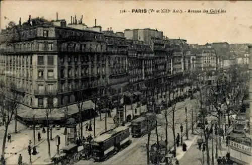 Ak Paris 13., Avenue des Gobelins