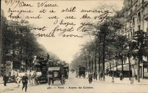 Ak Paris 13., Avenue des Gobelins