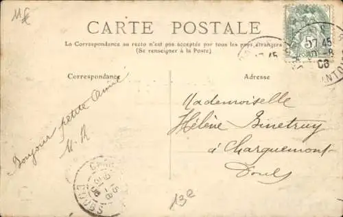 Ak Paris XIII., Details, Kirche, Straßenpartien