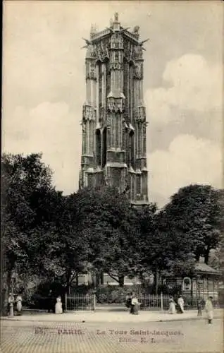 Ak Paris XIV Observatorium, Saint-Jacques-Turm