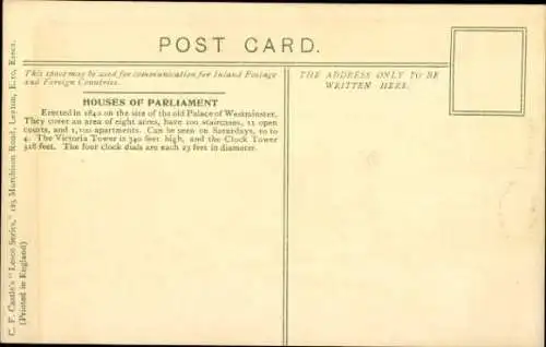 Ak London City England, Parlament, Raddampfer in Fahrt