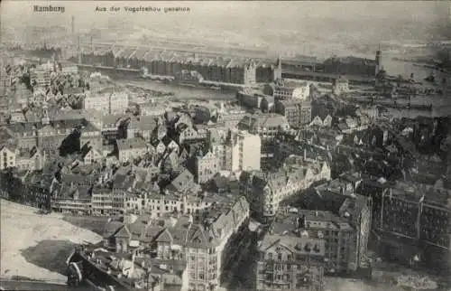 Ak Hamburg Mitte Altstadt, Vogelschau