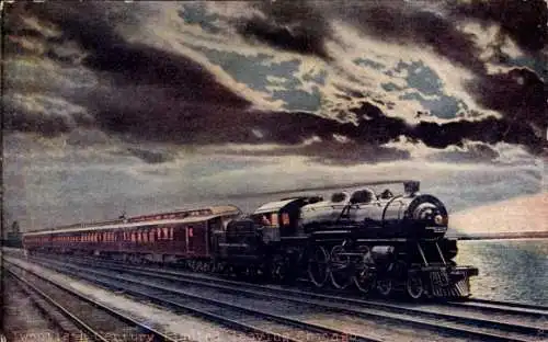 Ak The Twentieth Century Limited verlässt Chicago