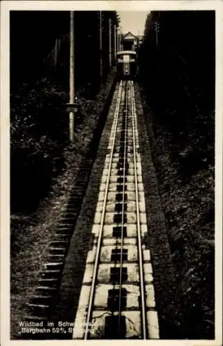 Ak Bad Wildbad im Schwarzwald, Bergbahn