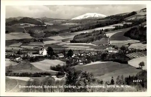 Ak Schönau im Gebirge Bad Schönau Niederösterreich, Panorama, Schneeberg