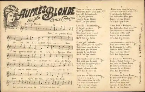 Lied Ak Aupres de ma Blonde, Vieille Chanson