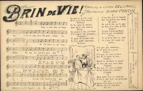 Lied Ak Brin de Vie, Text Lucien Delormel, Musik von Eugene Poncin