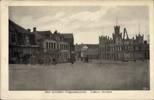 Ak Tukums Tuckum Lettland, Platz, Östlicher Kriegsschauplatz