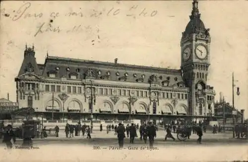 Ak Paris XII, Gare de Lyon