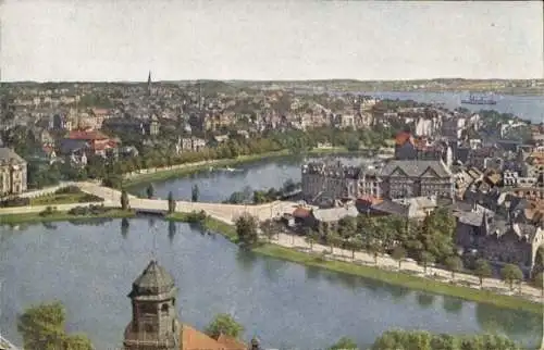 Ak Kiel in Schleswig Holstein, Gesamtansicht vom Rathausturm aus