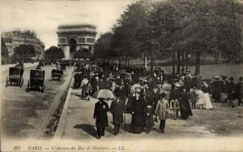 Ak Paris XVI, Bois de Boulogne, Arc de Triomphe