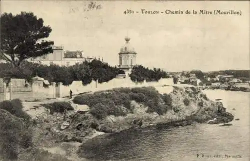 Ak Toulon Var, Chemin de la Mitre (Mourillon)