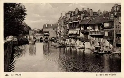 Ak Metz Moselle, Bain des Roches